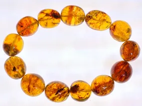 Mexican AMBER Crystal Bracelet - Beaded Bracelet, Handmade Jewelry, Healing Crystals and Stones, 48262