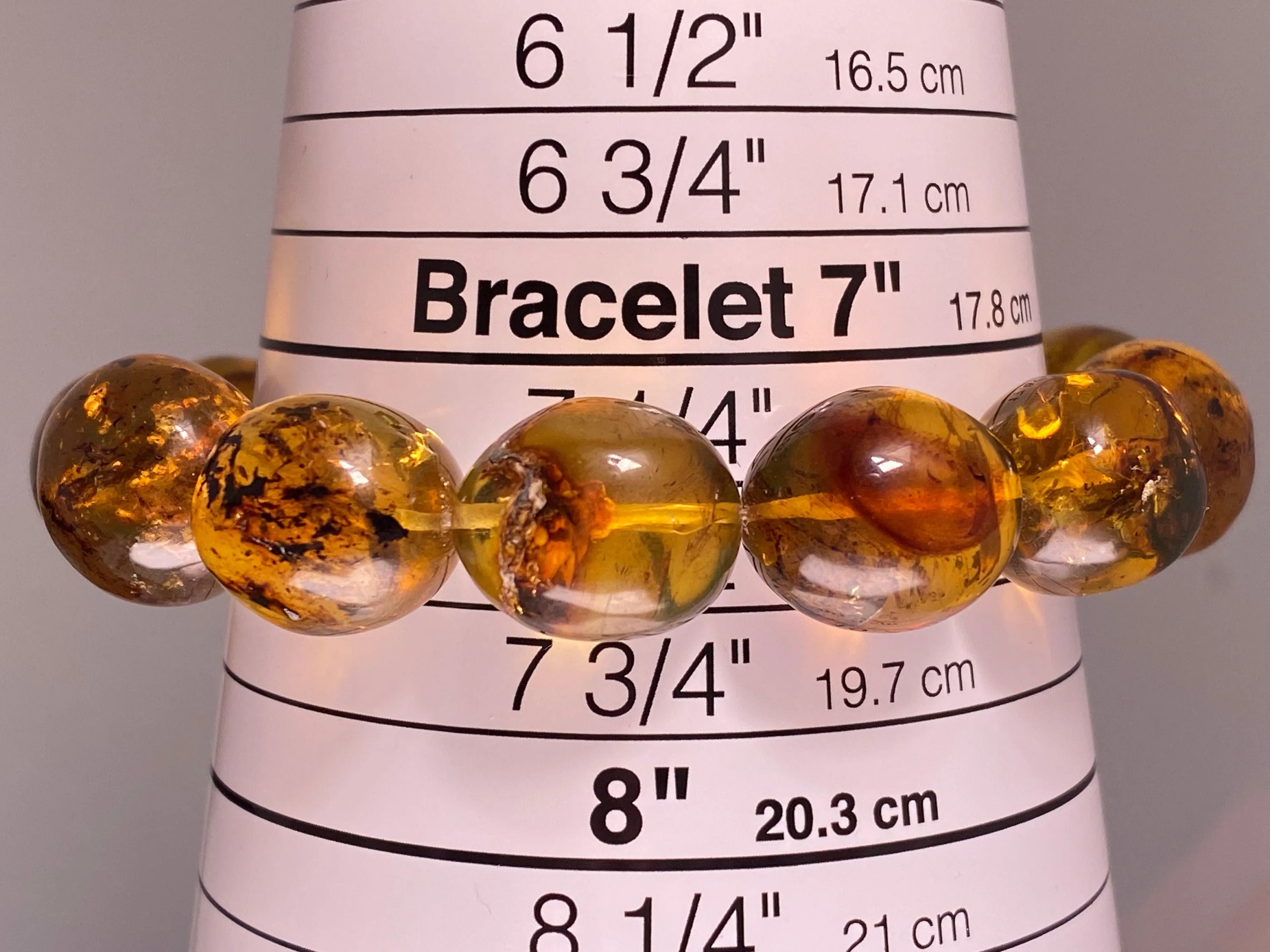Mexican AMBER Crystal Bracelet - Beaded Bracelet, Handmade Jewelry, Healing Crystals and Stones, 48262