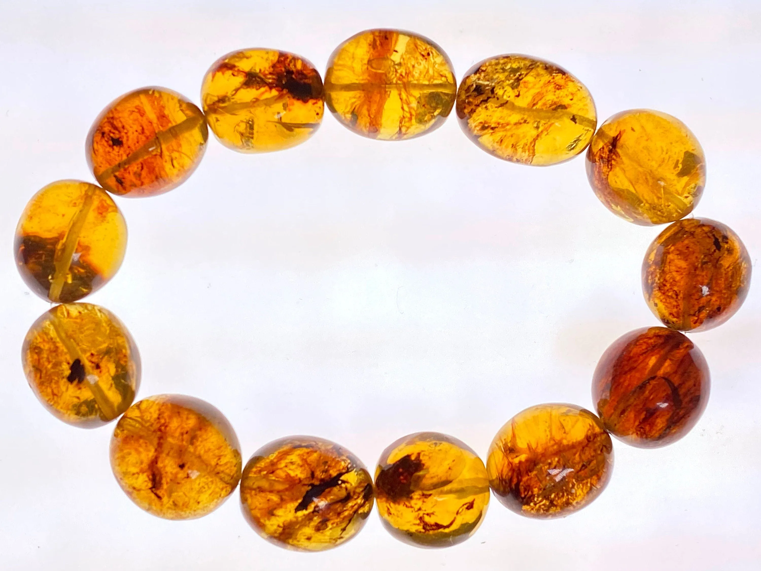 Mexican AMBER Crystal Bracelet - Beaded Bracelet, Handmade Jewelry, Healing Crystals and Stones, 48262