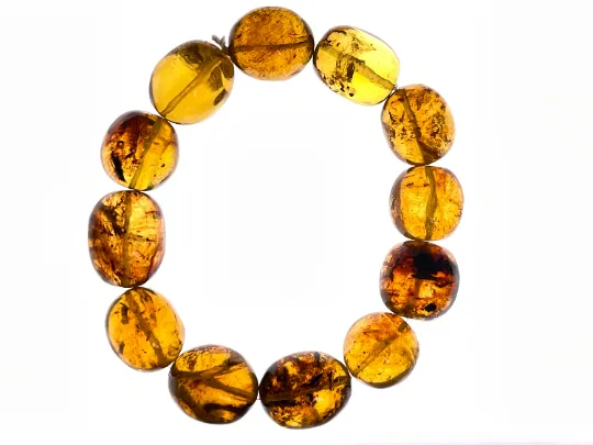 Mexican AMBER Crystal Bracelet - Beaded Bracelet, Handmade Jewelry, Healing Crystals and Stones, 48441