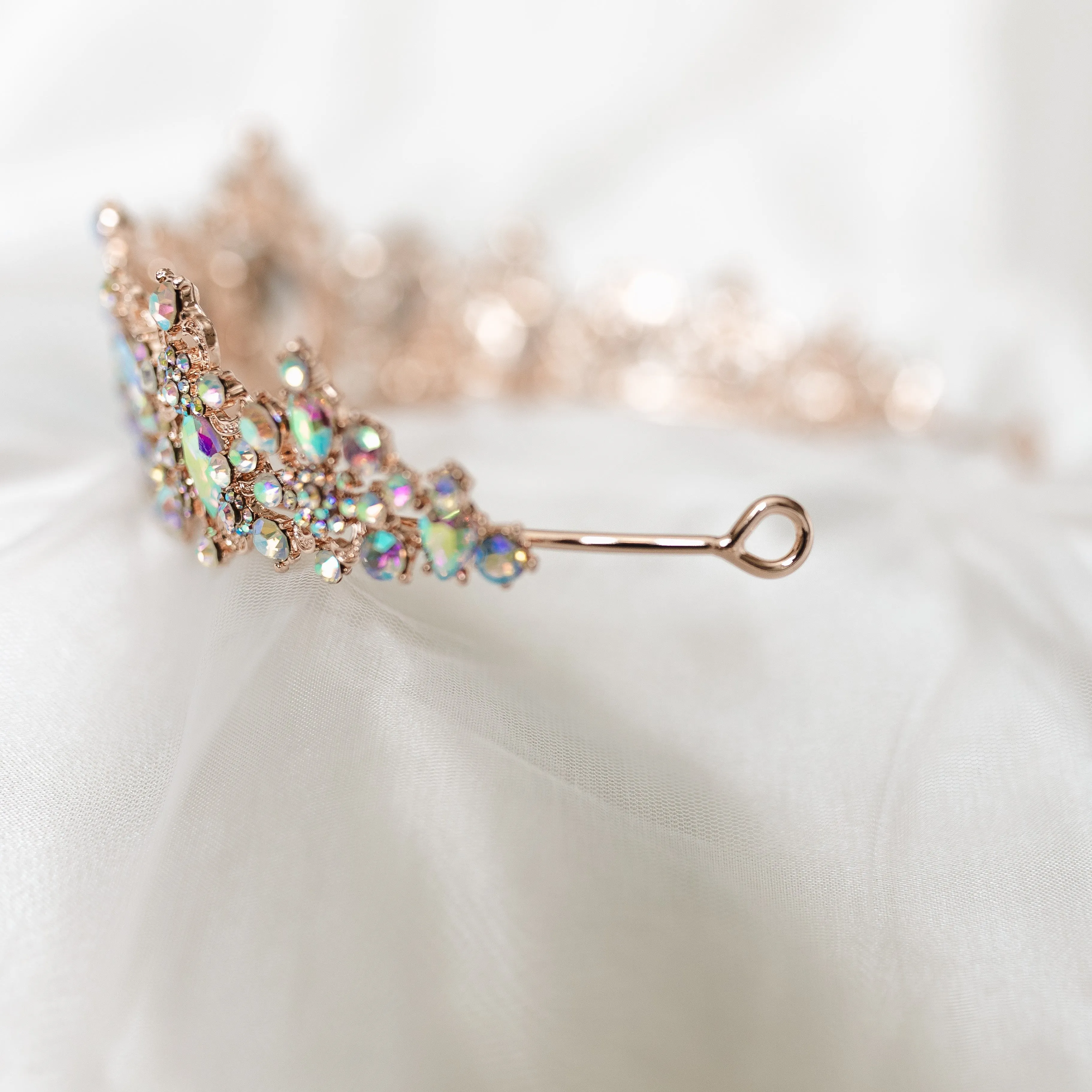 Michelle’s Tiara in Faux Opal & Rose Gold