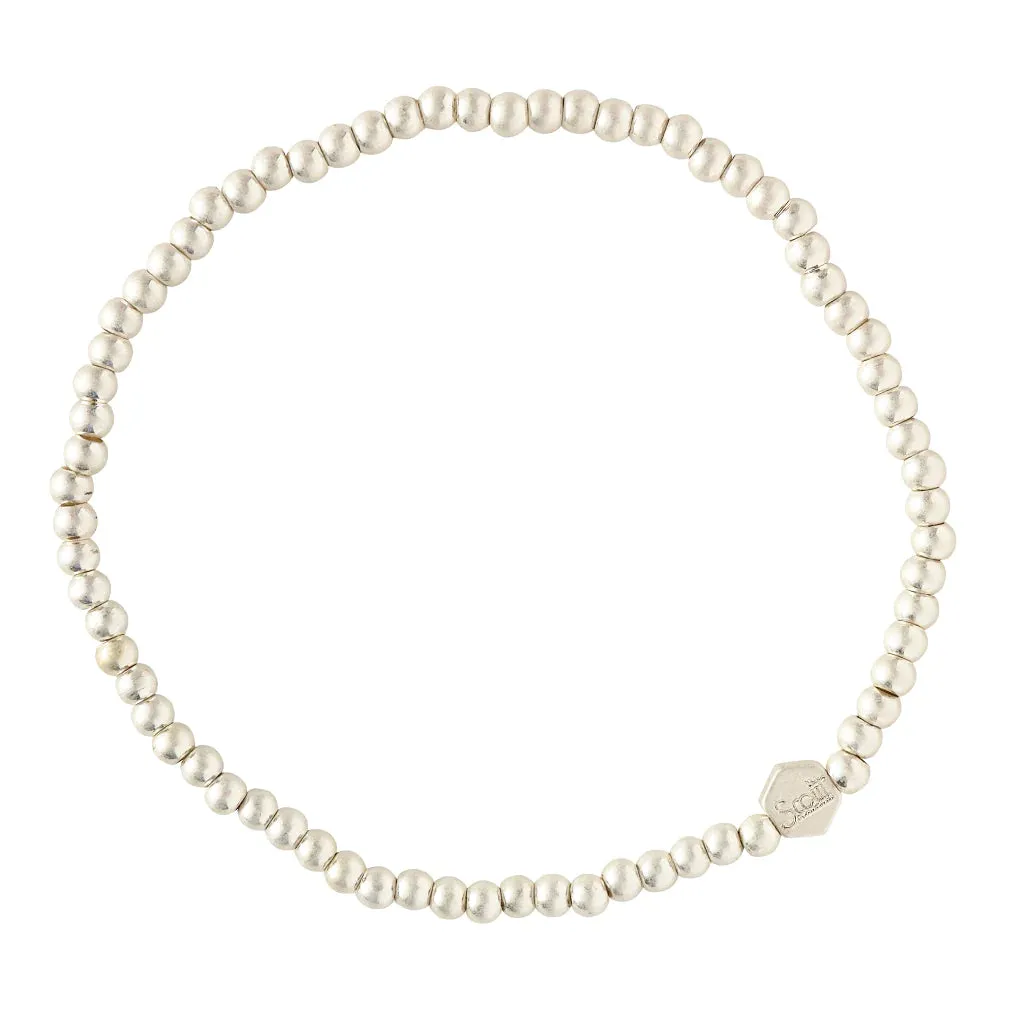 Mini Metal Stacking Bracelet - Ball Beads