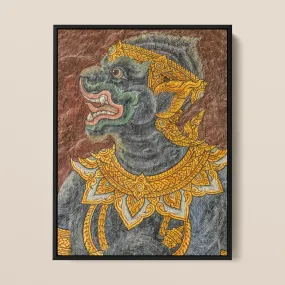 Monkey Do Too - Thai Mural Art Framed Canvas