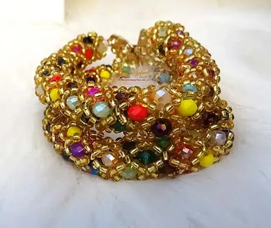 Multicolor Crystal Party Bridal Wedding African Beads Jewellery Set