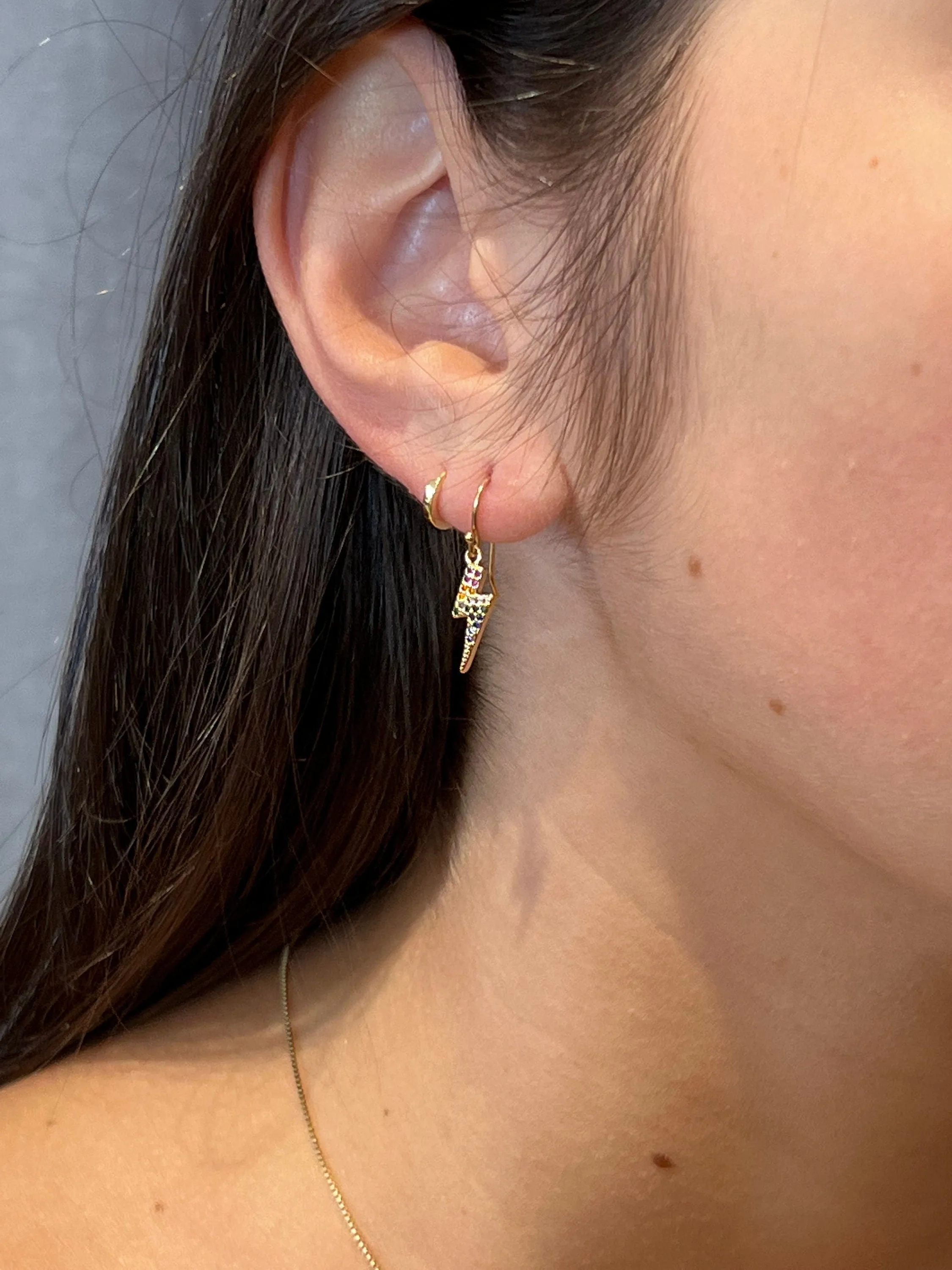Multicolor Lightning Bolt Earrings