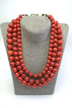 Natural Coral Necklace Ukrainian coral Necklace Vintage Necklace Red Coral Necklace Vintage Coral Christmas present idea Anniversary gift