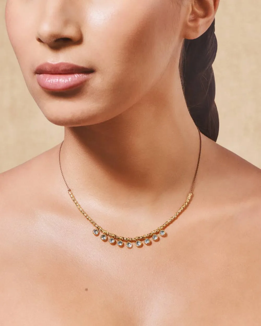 Necklace Vamsacoll07 Vamsa Collier Topaze-Bleu