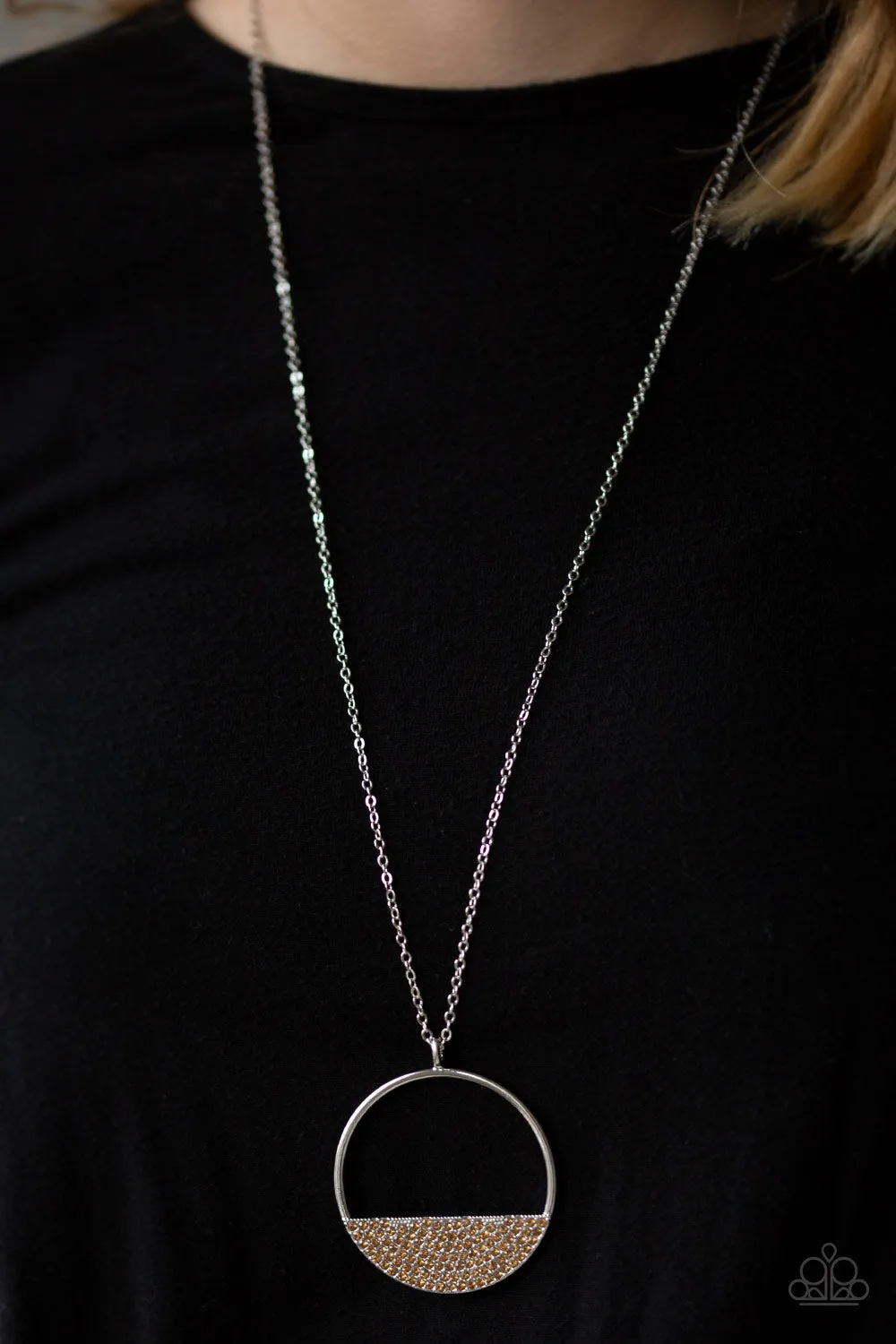 Open Door Jewelry - Bet Your Bottom Dollar - Brown Necklace - Paparazzi Accessories
