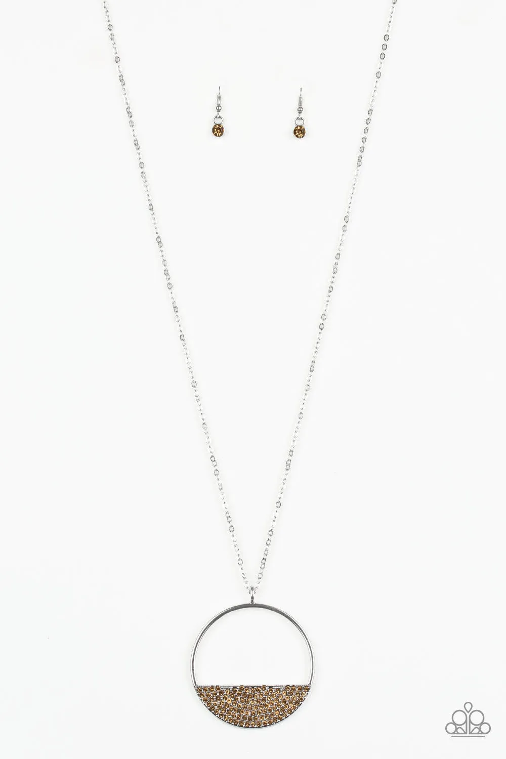 Open Door Jewelry - Bet Your Bottom Dollar - Brown Necklace - Paparazzi Accessories