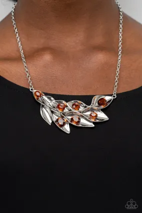 Open Door Jewelry - Enviable Elegance - Brown Necklace - Paparazzi Accessories