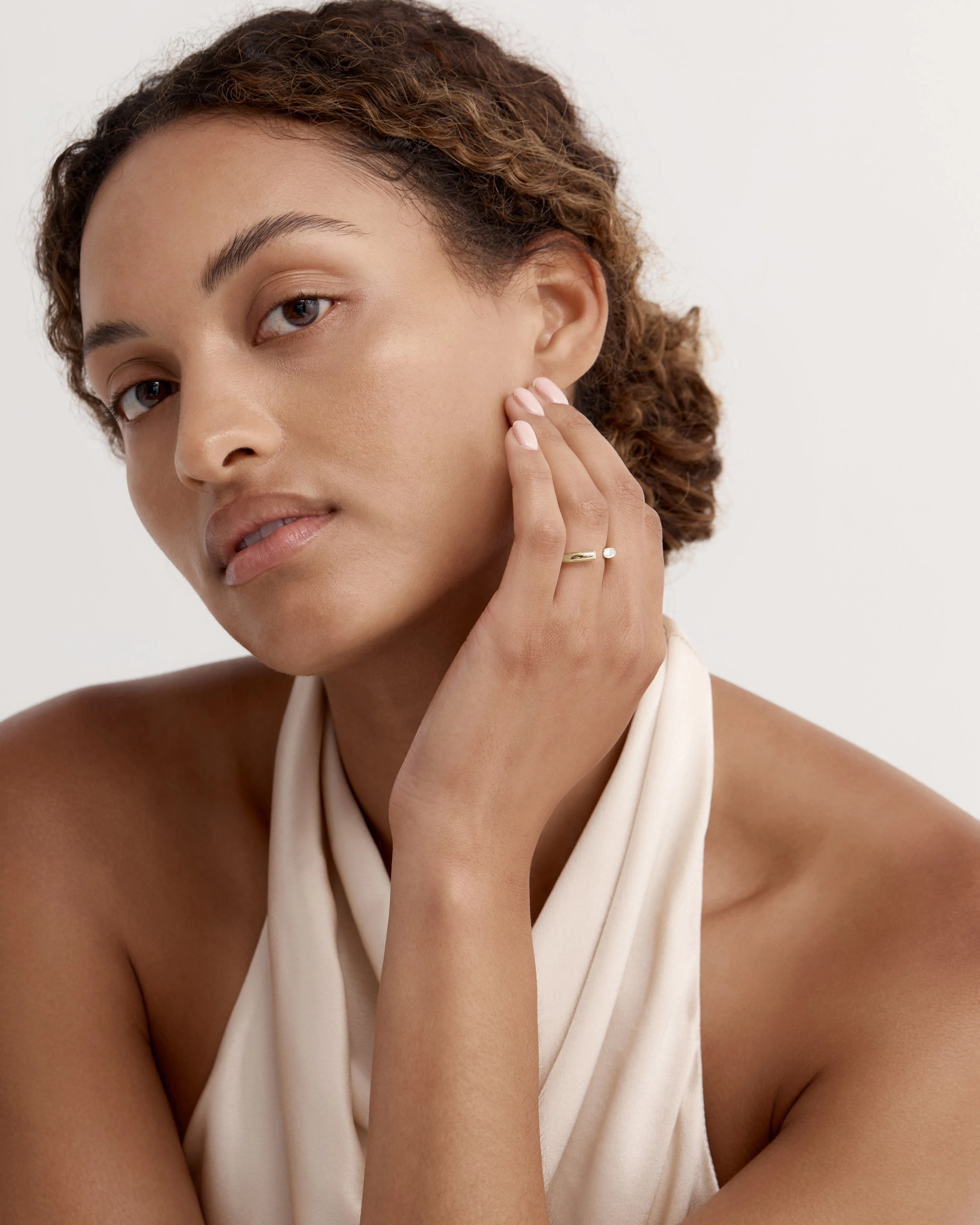 Oval Suspense Duo Ring