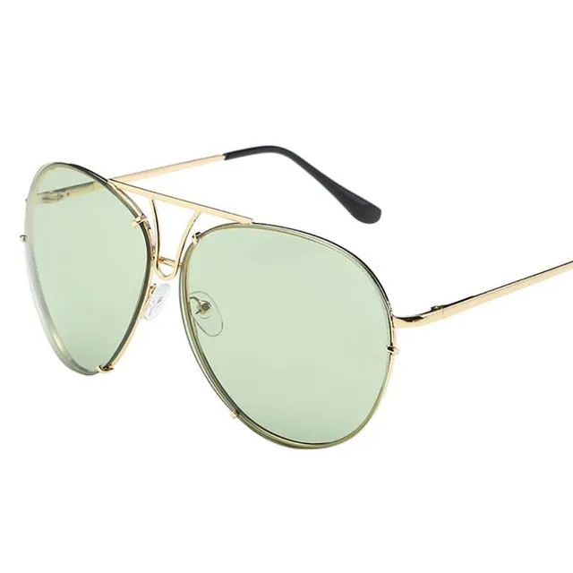 Oversized Aviator Sunglasses Flat Top