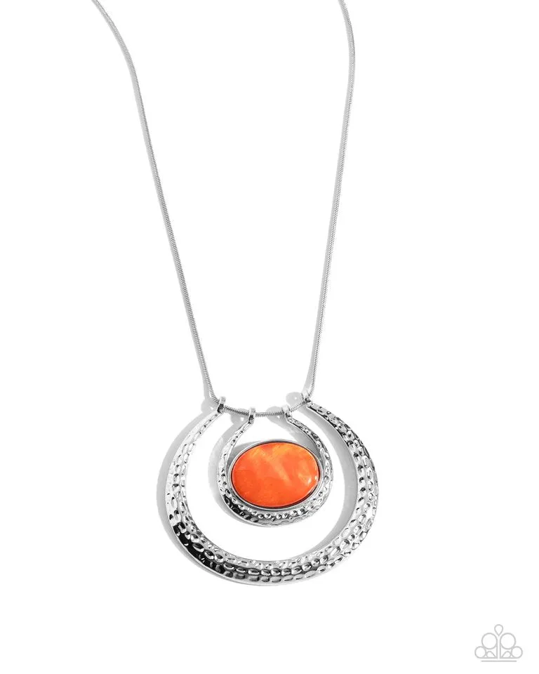 Paparazzi Necklace ~ If the HORSESHOE Fits - Orange
