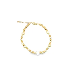 Pearl Bracelet | Gold Beaded Bracelet (I146A)
