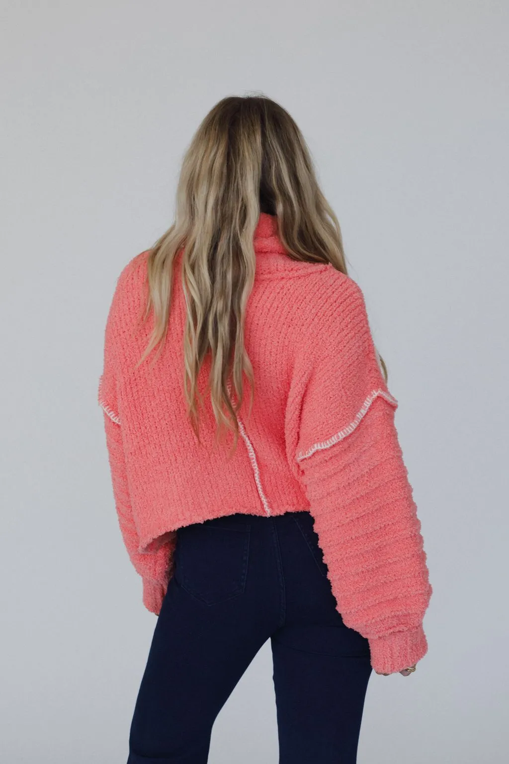 Petal Warmth Sweater - Coral