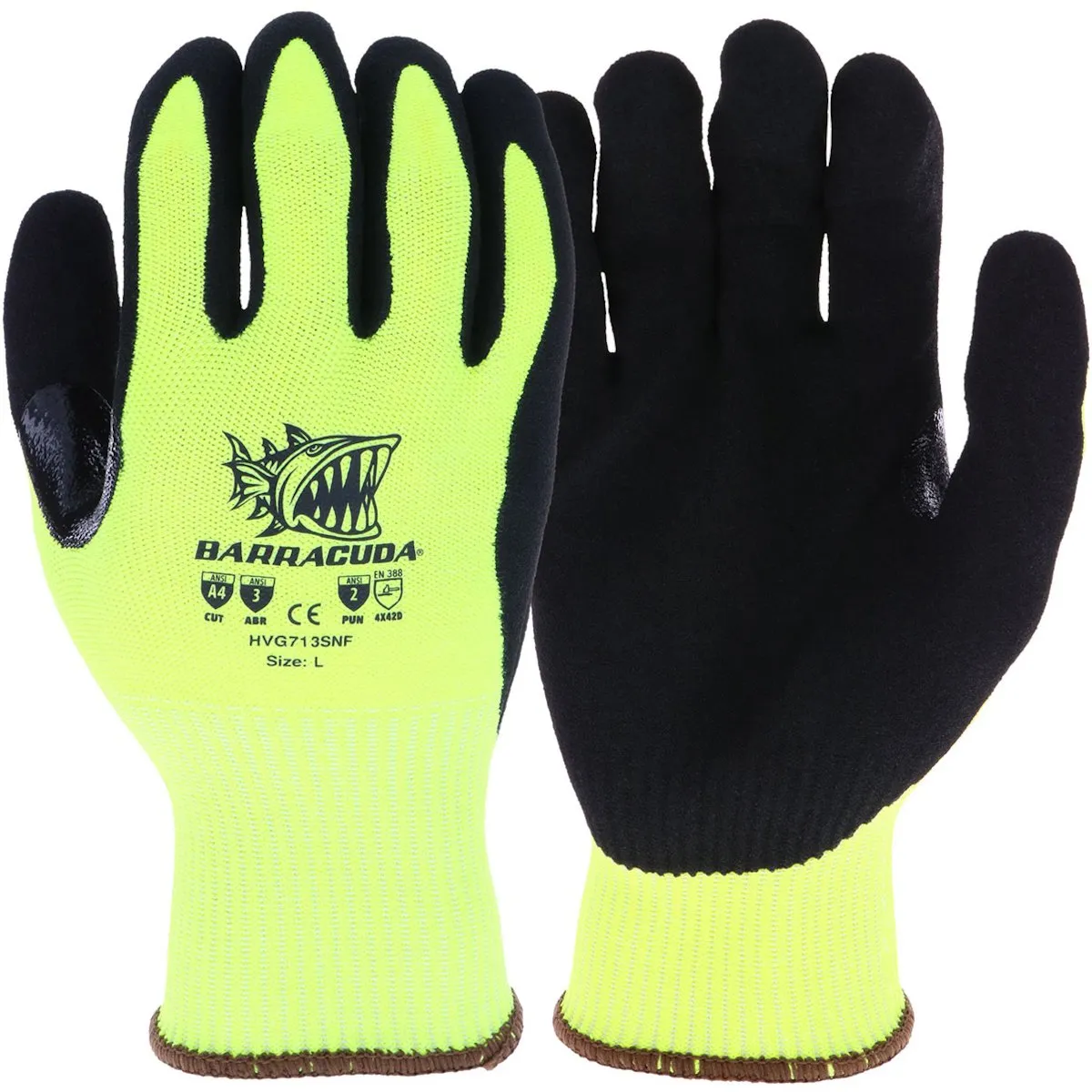 PIP Barracuda Hi-Vis Seamless, Nitrile, Touchscreen Glove