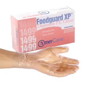 Powder-Free Poly Foodguard Embossed HDPE Gloves (S-XL), Case of 2,000