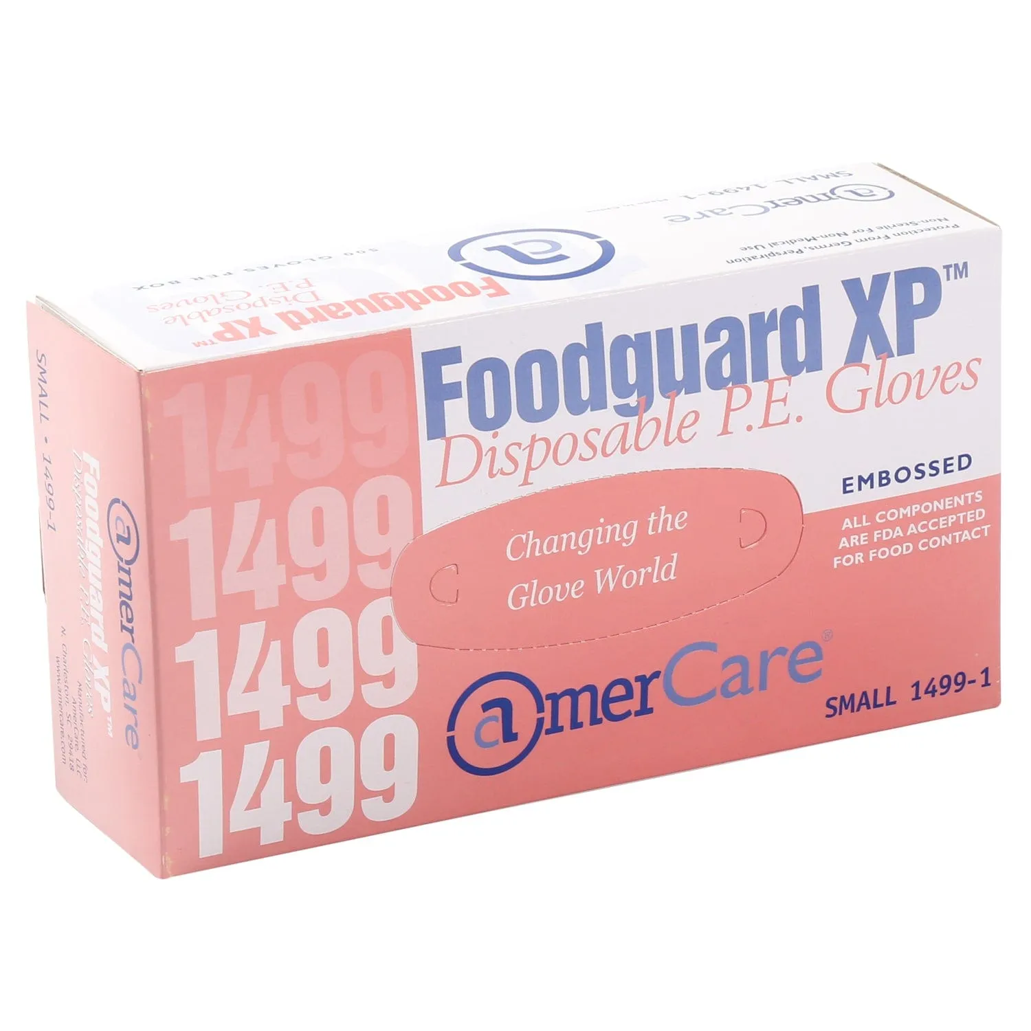 Powder-Free Poly Foodguard Embossed HDPE Gloves (S-XL), Case of 2,000