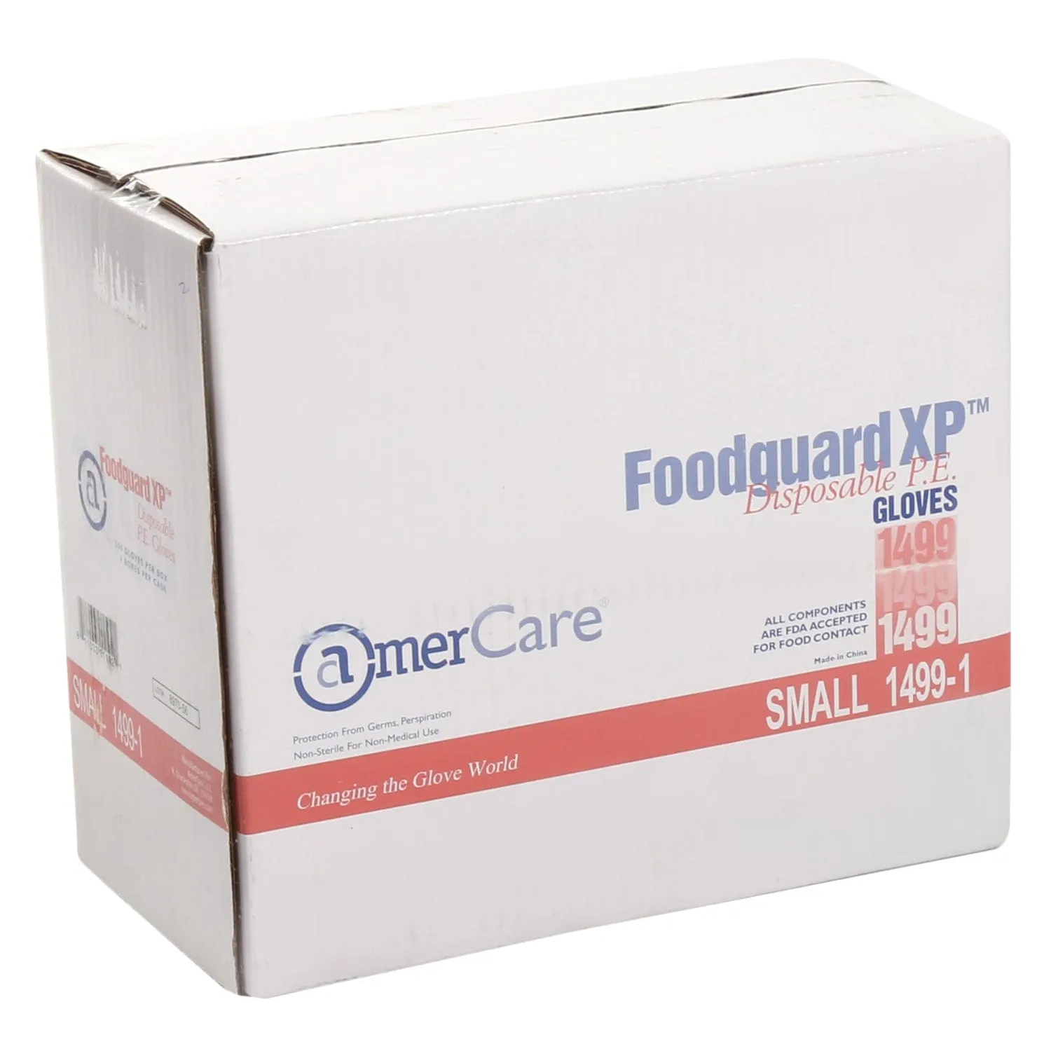 Powder-Free Poly Foodguard Embossed HDPE Gloves (S-XL), Case of 2,000
