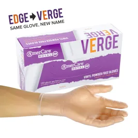 Powder-Free Vinyl Verge Gloves (S-XL), Case of 1,000