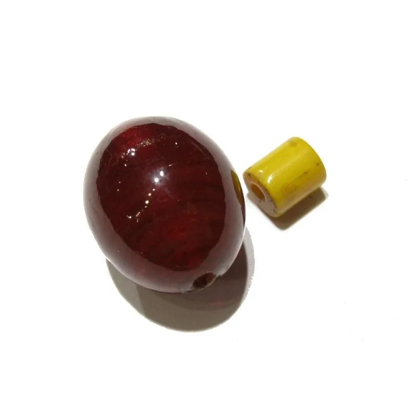 "Naga Style Cherry Tomatoes" Glass Trade Bead Strand / Necklace / Loose Beads