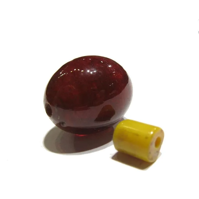 "Naga Style Cherry Tomatoes" Glass Trade Bead Strand / Necklace / Loose Beads