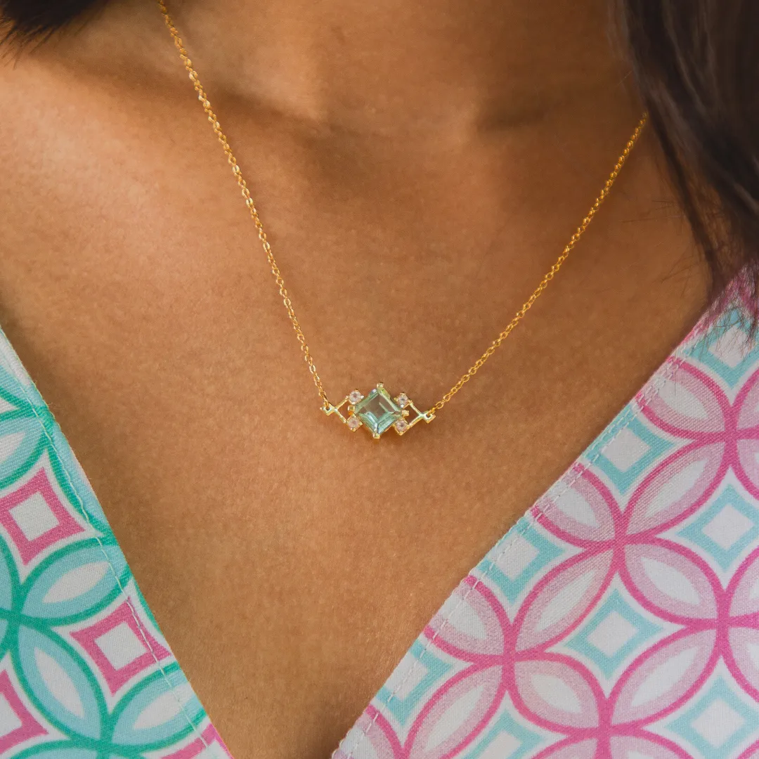 Reconceptions Petite Necklace - Rhodium - Pink
