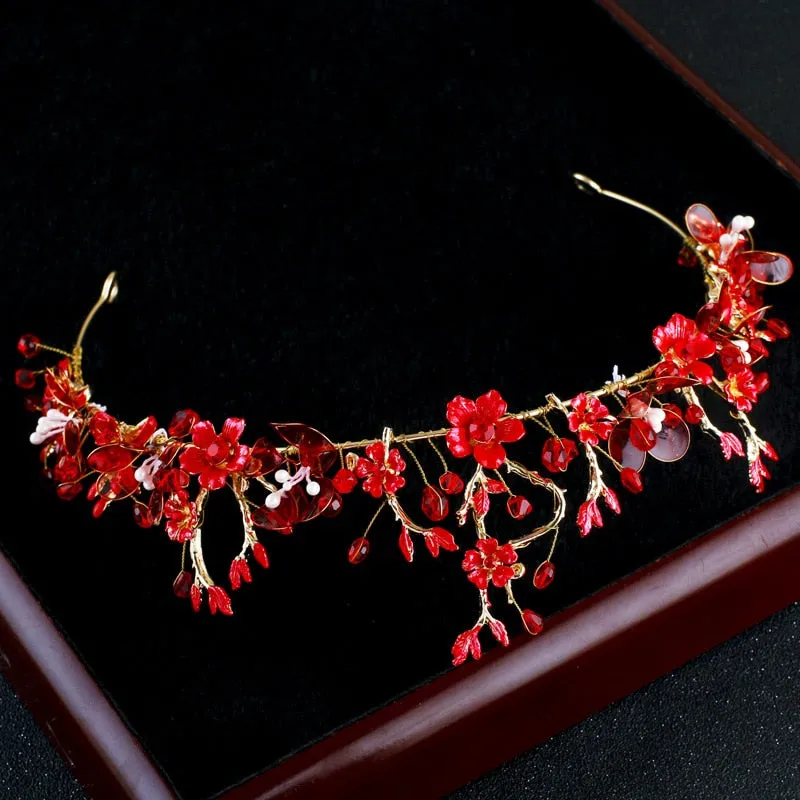 Red Magic Flower Tiara
