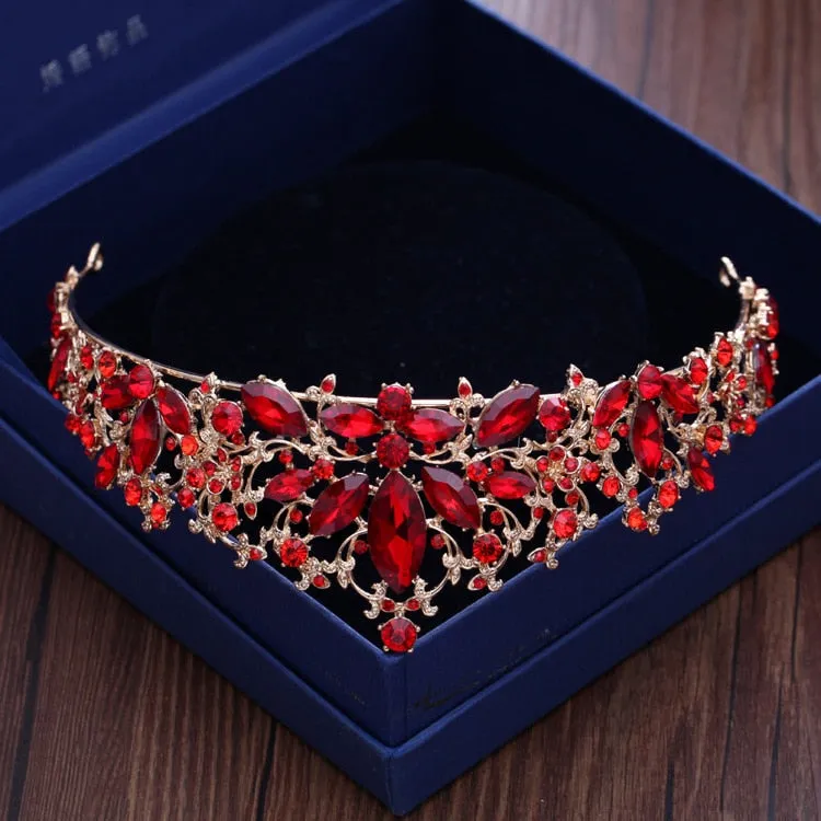 Remarkable Red Rhinestone Tiara