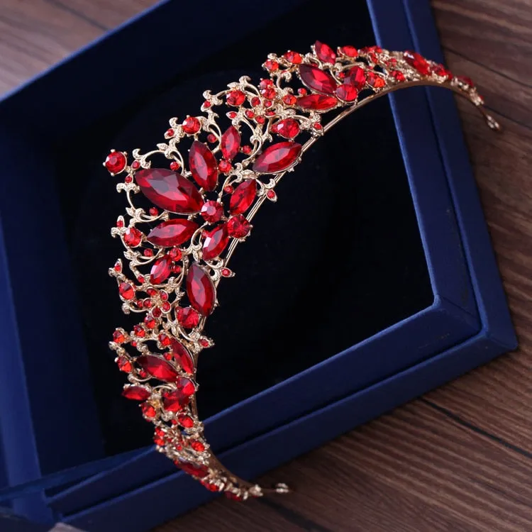 Remarkable Red Rhinestone Tiara