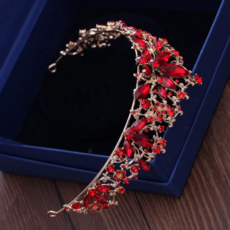 Remarkable Red Rhinestone Tiara