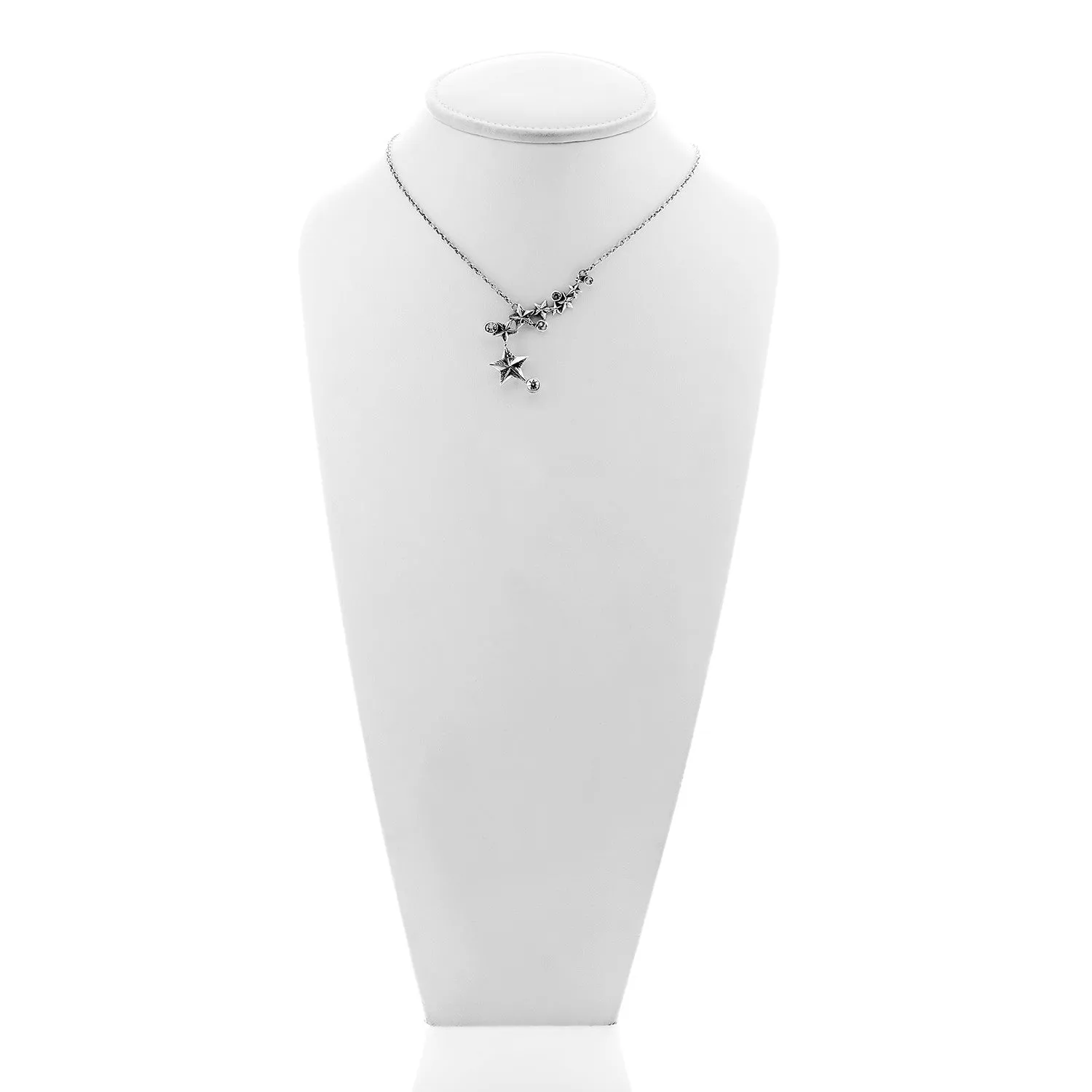 Rock Star Sterling Silver & White Topaz Necklace