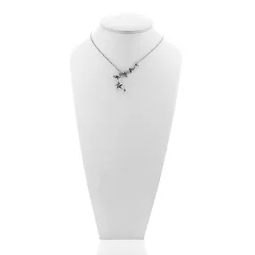 Rock Star Sterling Silver & White Topaz Necklace