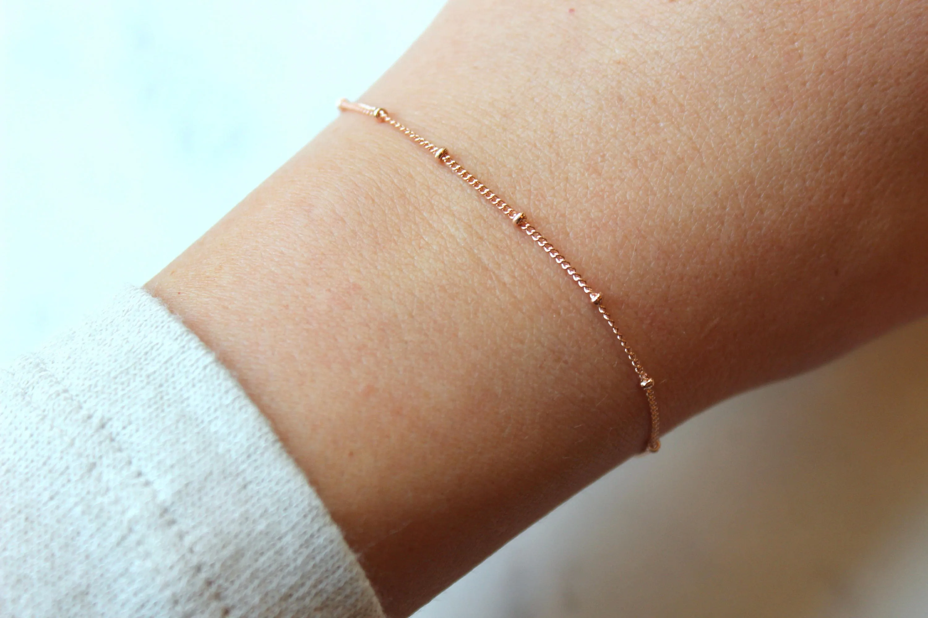 Rose Gold Dew Drop Bracelet