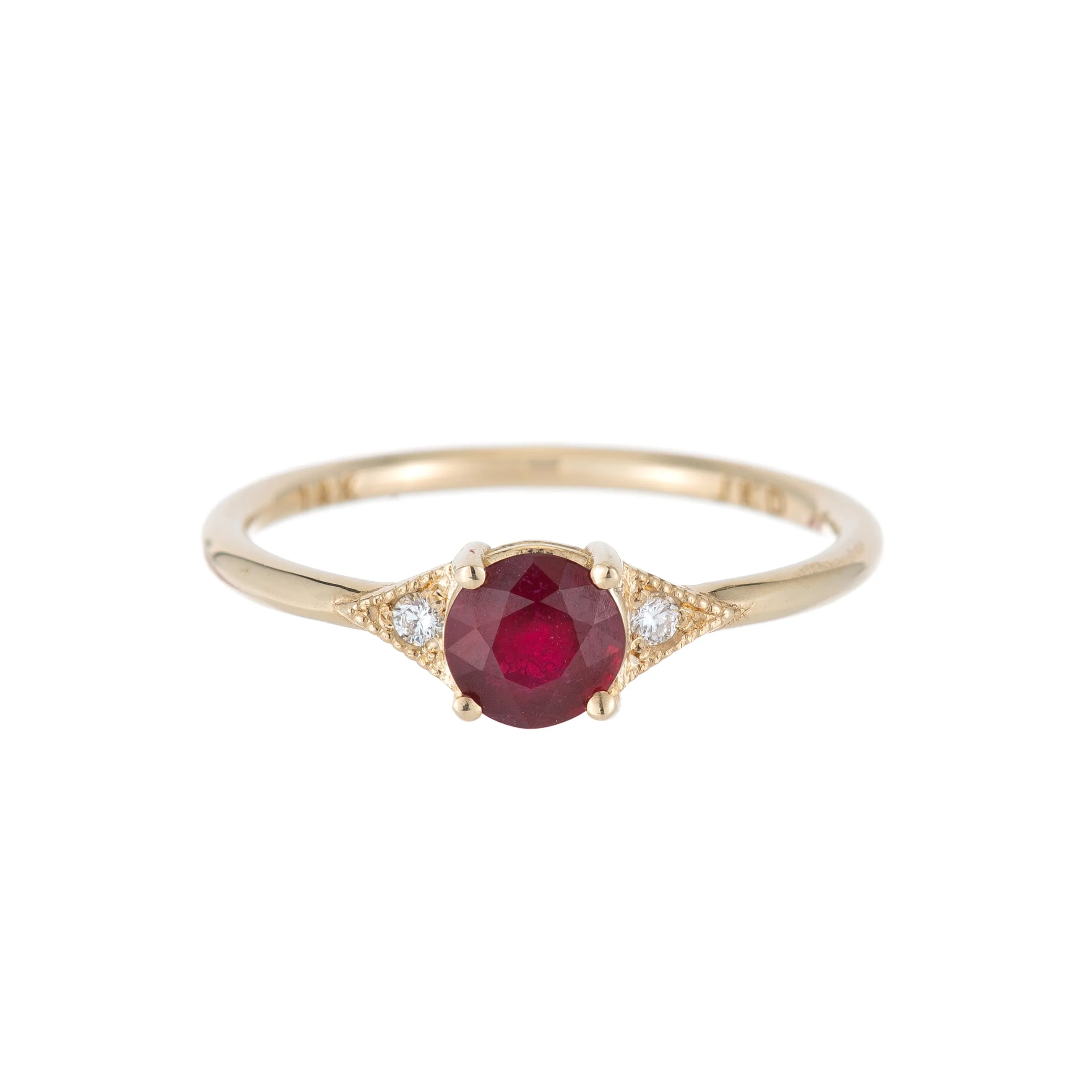 Round Ruby Deco Ring (ready to ship option)*