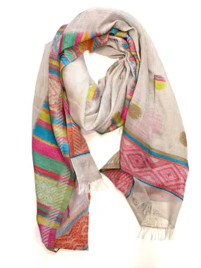 Salena Cotton Scarf/Wrap - Multi