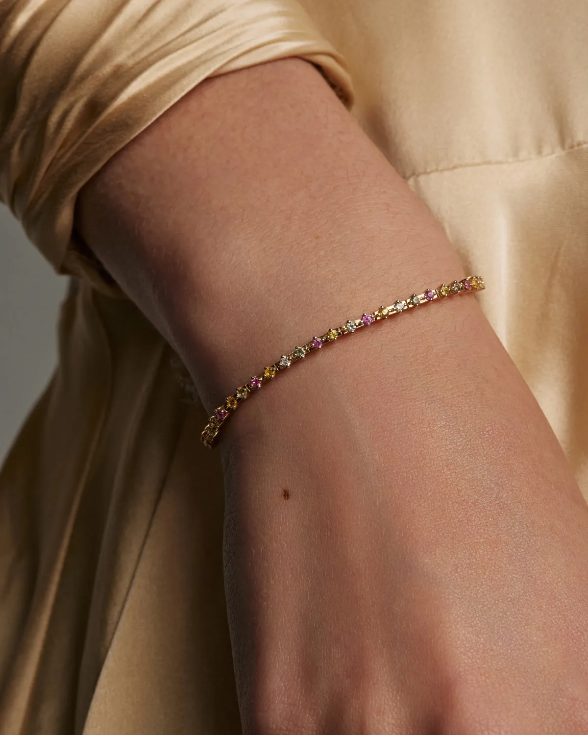 Sapphire & Diamond Tennis Bracelet