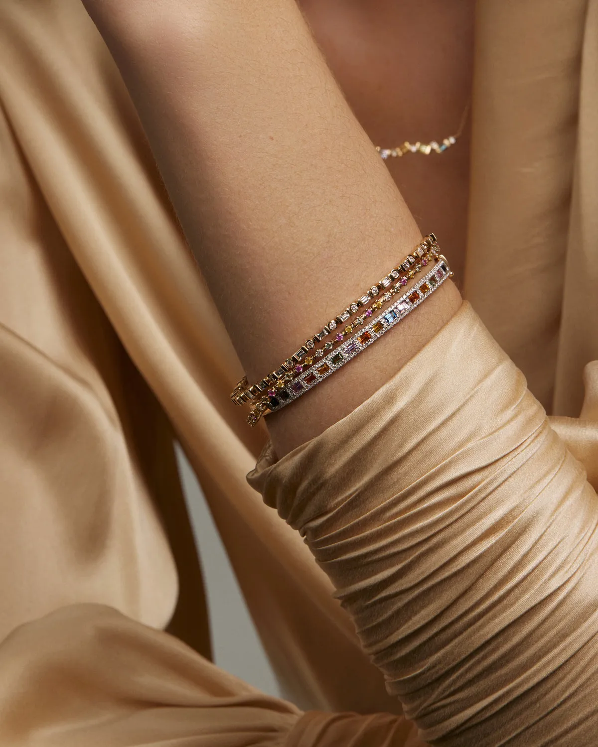 Sapphire & Diamond Tennis Bracelet