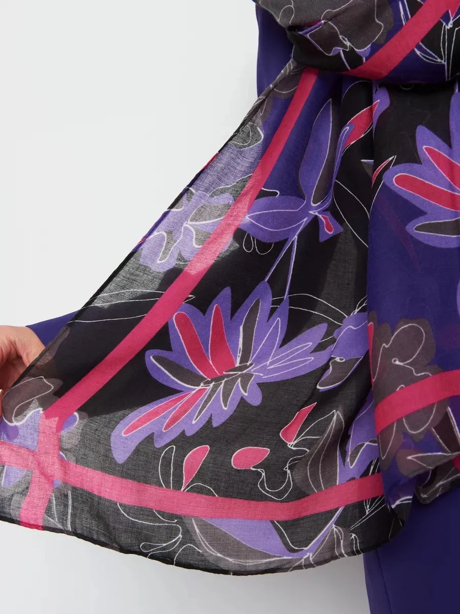 Scarf with a Floral Pattern