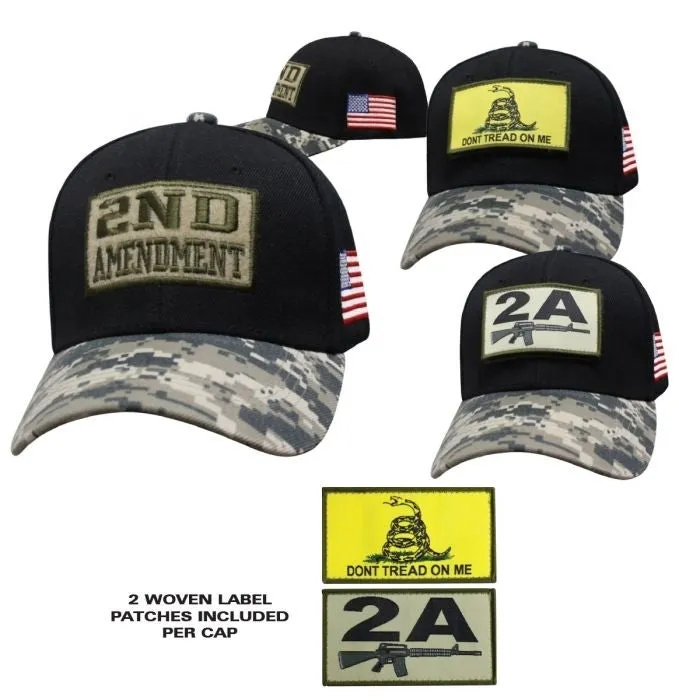 Second Amendment Patch Base Cap Black Ball Cap Hat