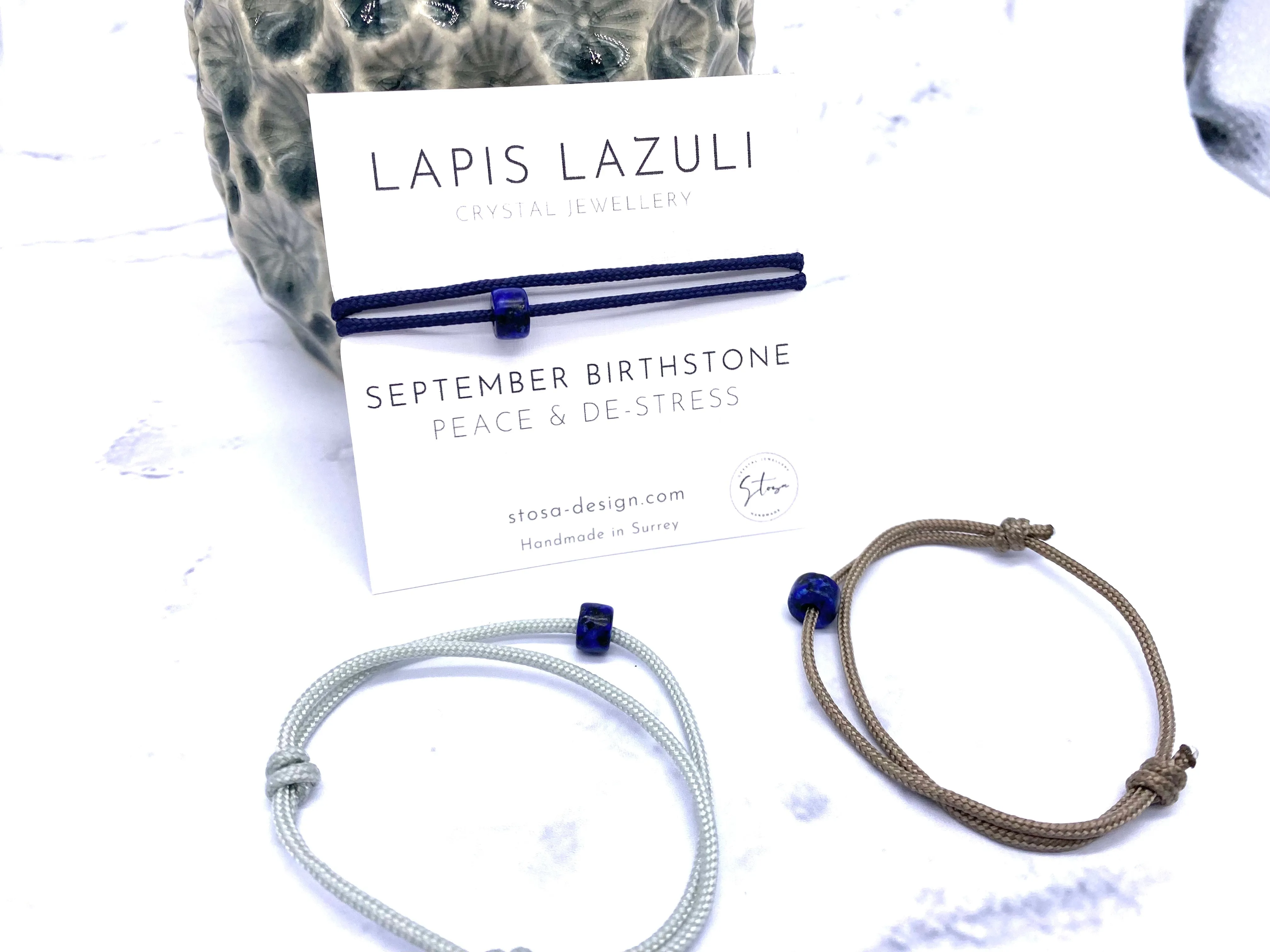 September Birthstone Crystal Bracelet - September Birthday Gift - September Bracelet - September Crystal Bracelet - Lapis Lazuli Bracelet