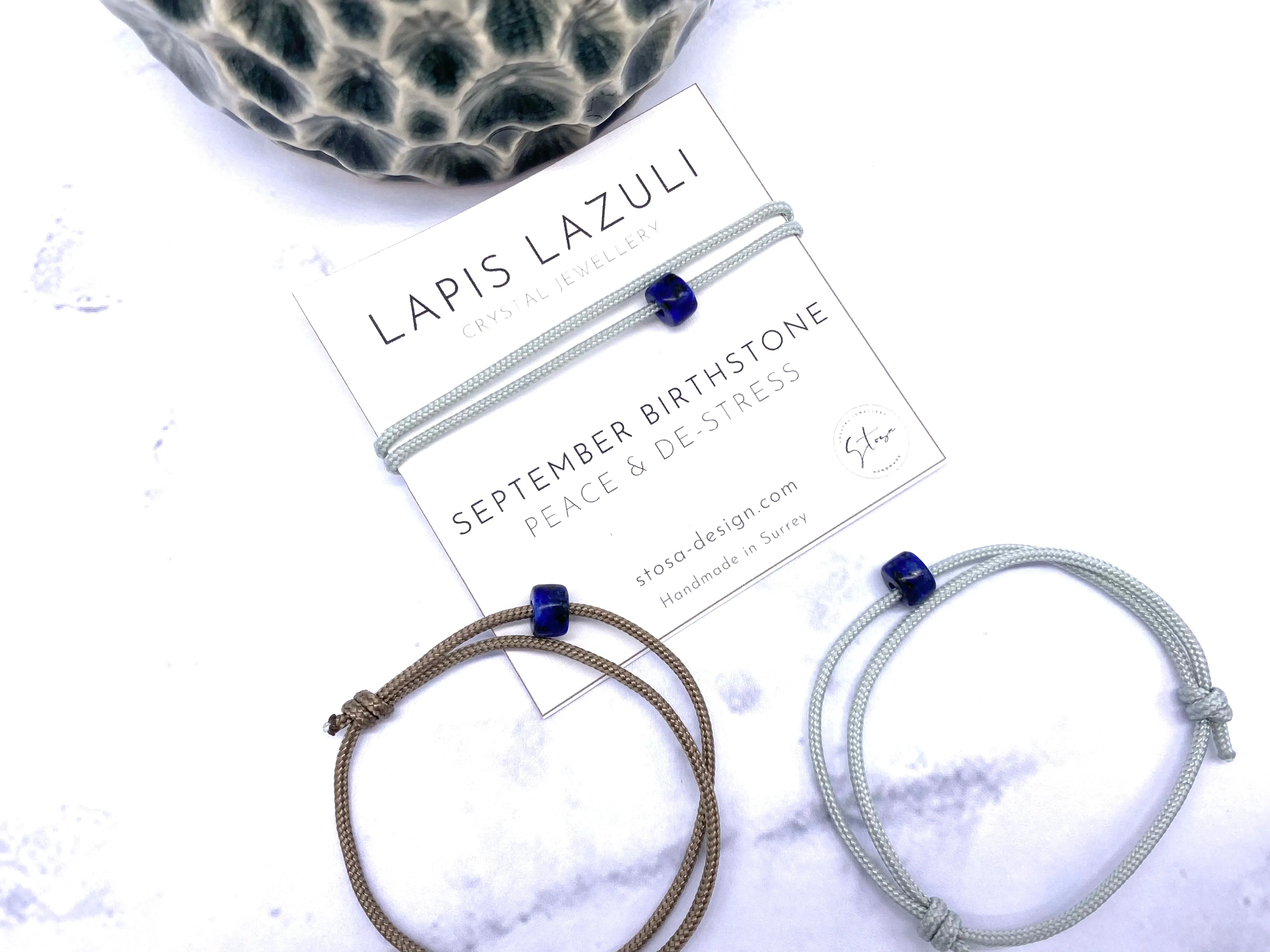 September Birthstone Crystal Bracelet - September Birthday Gift - September Bracelet - September Crystal Bracelet - Lapis Lazuli Bracelet