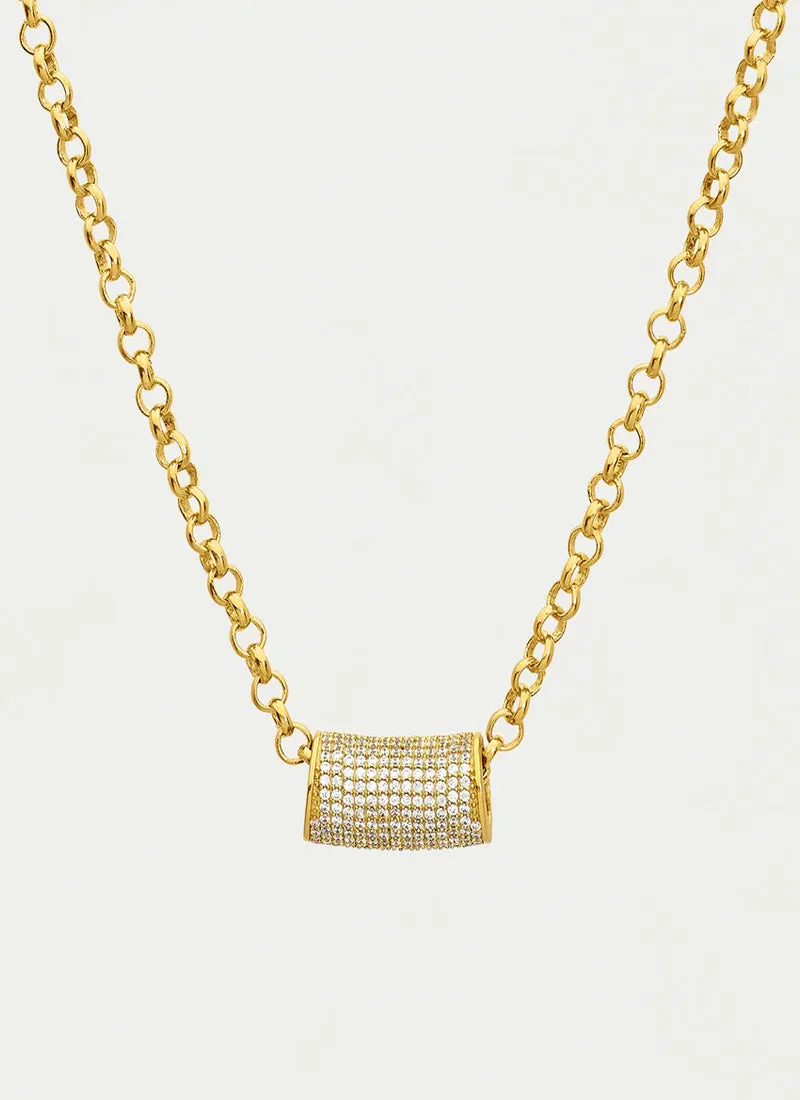 Signature Pave Tube Necklace