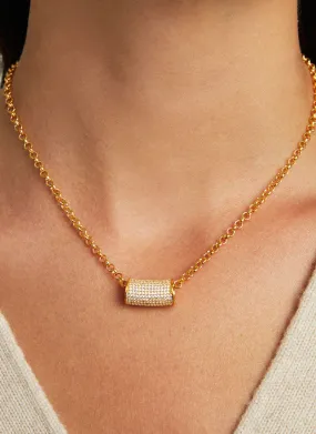 Signature Pave Tube Necklace