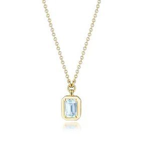 Sky Blue Topaz Necklace - 0.7ct