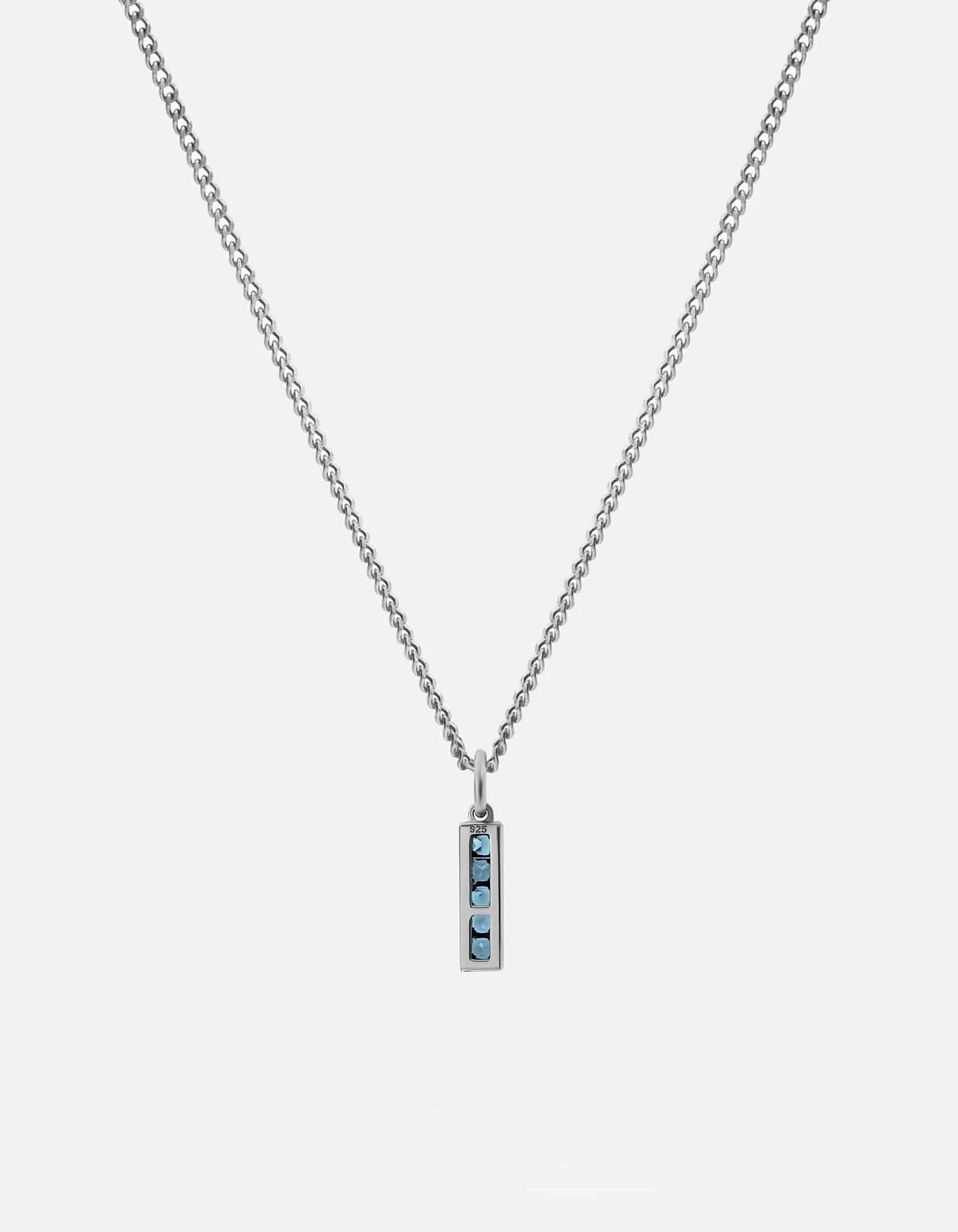 Slim Totem Topaz Necklace, Sterling Silver