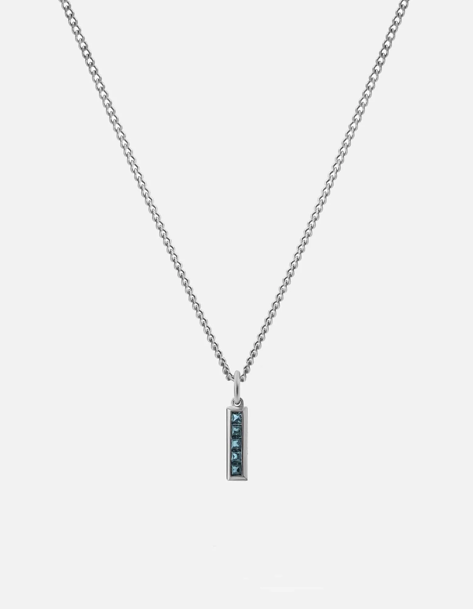 Slim Totem Topaz Necklace, Sterling Silver