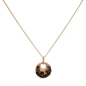 Smokey Topaz and Diamond Necklace