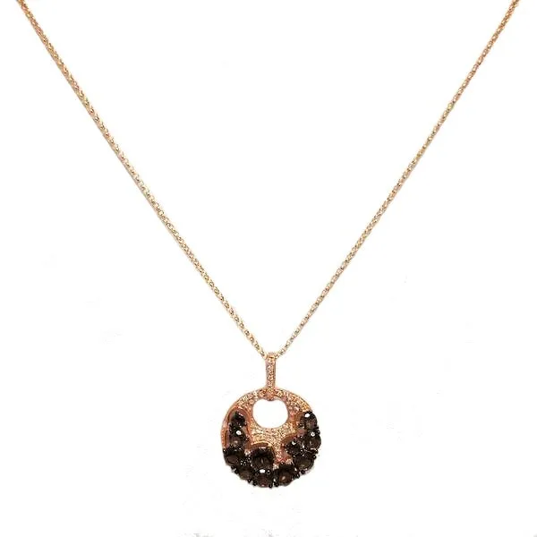 Smokey Topaz and Diamond Necklace