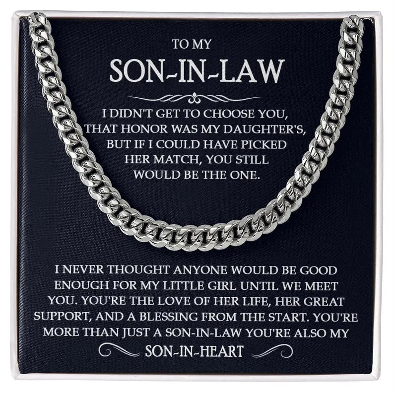 Son In Law Necklace, Gift for Son In Law on Wedding Day, Son In Law Gift, Son In Law Gifts from Mother In Law